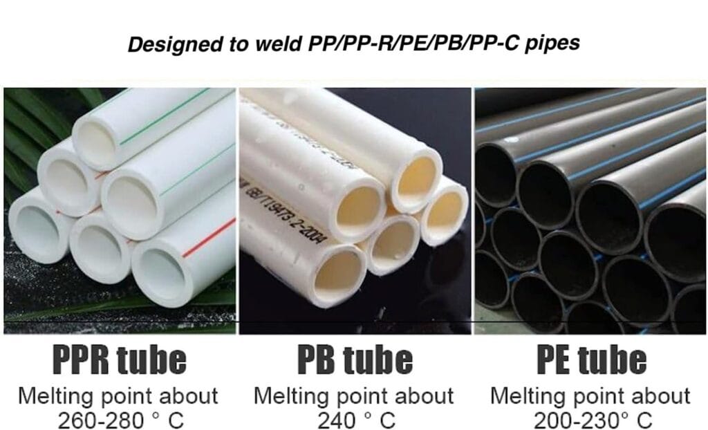 Understanding the Differences Between PB, PE, PVC, PERT, and PPR Pipes